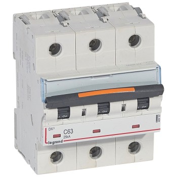 Legrand DX3 | Автоматичен прекъсвач | 3P, 63A, крива C, 25kA