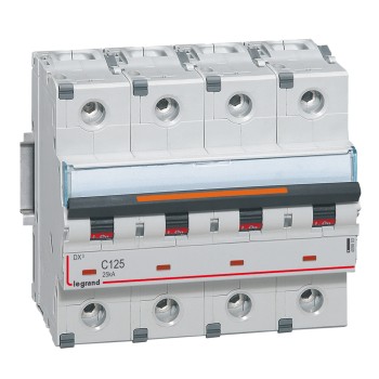 Legrand DX3 | Автоматичен прекъсвач | 4P, 125A, крива C, 25kA