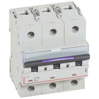 Legrand DX3 | Автоматичен прекъсвач | 3P, 16A, крива C, 50kA