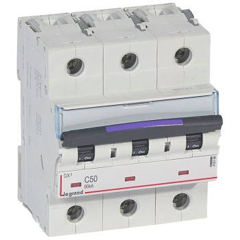 Legrand DX3 | Автоматичен прекъсвач | 3P, 50A, крива C, 50kA