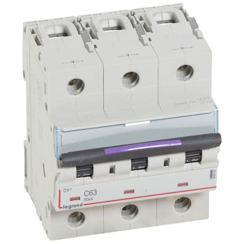 Legrand DX3 | Автоматичен прекъсвач | 3P, 63A, крива C, 50kA