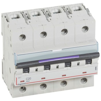 Legrand DX3 | Автоматичен прекъсвач | 4P, 20A, крива C, 50kA