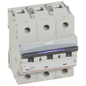 Legrand DX3 | Автоматичен прекъсвач | 3P, 10A, крива D, 50kA