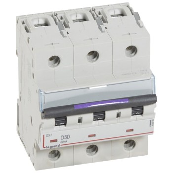 Legrand DX3 | Автоматичен прекъсвач | 3P, 50A, крива D, 50kA