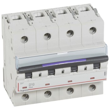 Legrand DX3 | Автоматичен прекъсвач | 4P, 10A, крива D, 50kA