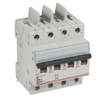 Legrand DX3 | Фотоволтаичен автоматичен прекъсвач (DC) | 2P, 6A, крива B, 800V DC, 4.5kA Legrand DX3 | Фотоволтаичен автоматичен прекъсвач (DC) | 2P, 6A, крива B, 800V DC, 4.5kA