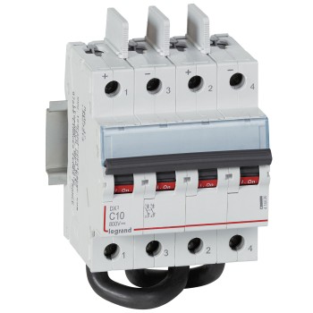 Legrand DX3 | Фотоволтаичен автоматичен прекъсвач (DC) | 2P, 10A, крива B, 800V DC, 4.5kA Legrand DX3 | Фотоволтаичен автоматичен прекъсвач (DC) | 2P, 10A, крива B, 800V DC, 4.5kA