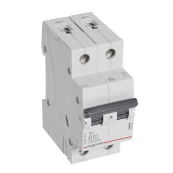 Legrand RX3 | Автоматичен прекъсвач | 2P, 10A, крива B, 6kA Legrand RX3 | Автоматичен прекъсвач | 2P, 10A, крива B, 6kA