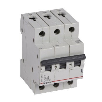 Legrand RX3 | ΠΠ²ΡΠΎΠΌΠ°ΡΠΈΡΠ΅Π½ ΠΏΡΠ΅ΠΊΡΡΠ²Π°Ρ | 3P, 25A, ΠΊΡΠΈΠ²Π° B, 6kA Legrand RX3 | ΠΠ²ΡΠΎΠΌΠ°ΡΠΈΡΠ΅Π½ ΠΏΡΠ΅ΠΊΡΡΠ²Π°Ρ | 3P, 25A, ΠΊΡΠΈΠ²Π° B, 6kA