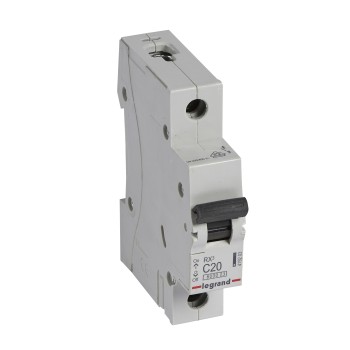 Legrand RX3 | Автоматичен прекъсвач | 1P, 20A, крива C, 6kA Legrand RX3 | Автоматичен прекъсвач | 1P, 20A, крива C, 6kA
