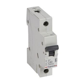 Legrand RX3 | Автоматичен прекъсвач | 1P, 40A, крива C, 6kA Legrand RX3 | Автоматичен прекъсвач | 1P, 40A, крива C, 6kA