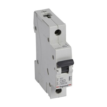 Legrand RX3 | Автоматичен прекъсвач | 1P, 63A, крива C, 6kA Legrand RX3 | Автоматичен прекъсвач | 1P, 63A, крива C, 6kA