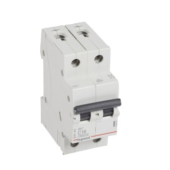 Legrand RX3 | Автоматичен прекъсвач | 2P, 16A, крива C, 6kA Legrand RX3 | Автоматичен прекъсвач | 2P, 16A, крива C, 6kA