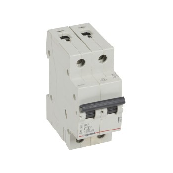 Legrand RX3 | Автоматичен прекъсвач | 2P, 32A, крива C, 6kA Legrand RX3 | Автоматичен прекъсвач | 2P, 32A, крива C, 6kA