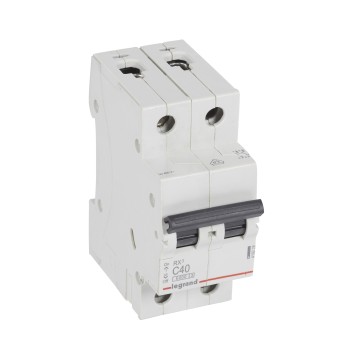 Legrand RX3 | Автоматичен прекъсвач | 2P, 40A, крива C, 6kA Legrand RX3 | Автоматичен прекъсвач | 2P, 40A, крива C, 6kA
