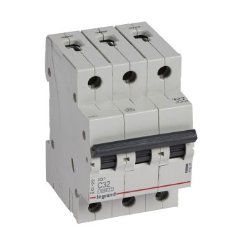Legrand RX3 | ΠΠ²ΡΠΎΠΌΠ°ΡΠΈΡΠ΅Π½ ΠΏΡΠ΅ΠΊΡΡΠ²Π°Ρ | 3P, 32A, ΠΊΡΠΈΠ²Π° C, 6kA Legrand RX3 | ΠΠ²ΡΠΎΠΌΠ°ΡΠΈΡΠ΅Π½ ΠΏΡΠ΅ΠΊΡΡΠ²Π°Ρ | 3P, 32A, ΠΊΡΠΈΠ²Π° C, 6kA