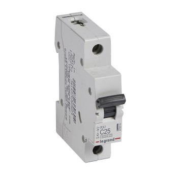 Legrand RX3 | Автоматичен прекъсвач | 1P, 25A, крива C, 6kA Legrand RX3 | Автоматичен прекъсвач | 1P, 25A, крива C, 6kA