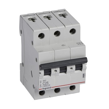 Legrand RX3 | ΠΠ²ΡΠΎΠΌΠ°ΡΠΈΡΠ΅Π½ ΠΏΡΠ΅ΠΊΡΡΠ²Π°Ρ | 3P, 25A, ΠΊΡΠΈΠ²Π° C, 6kA Legrand RX3 | ΠΠ²ΡΠΎΠΌΠ°ΡΠΈΡΠ΅Π½ ΠΏΡΠ΅ΠΊΡΡΠ²Π°Ρ | 3P, 25A, ΠΊΡΠΈΠ²Π° C, 6kA
