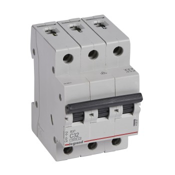 Legrand RX3 | ΠΠ²ΡΠΎΠΌΠ°ΡΠΈΡΠ΅Π½ ΠΏΡΠ΅ΠΊΡΡΠ²Π°Ρ | 3P, 32A, ΠΊΡΠΈΠ²Π° C, 6kA Legrand RX3 | ΠΠ²ΡΠΎΠΌΠ°ΡΠΈΡΠ΅Π½ ΠΏΡΠ΅ΠΊΡΡΠ²Π°Ρ | 3P, 32A, ΠΊΡΠΈΠ²Π° C, 6kA