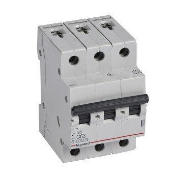 Legrand RX3 | ΠΠ²ΡΠΎΠΌΠ°ΡΠΈΡΠ΅Π½ ΠΏΡΠ΅ΠΊΡΡΠ²Π°Ρ | 3P, 63A, ΠΊΡΠΈΠ²Π° C, 6kA Legrand RX3 | ΠΠ²ΡΠΎΠΌΠ°ΡΠΈΡΠ΅Π½ ΠΏΡΠ΅ΠΊΡΡΠ²Π°Ρ | 3P, 63A, ΠΊΡΠΈΠ²Π° C, 6kA