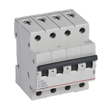 Legrand RX3 | Автоматичен прекъсвач | 4P, 40A, крива C, 6kA