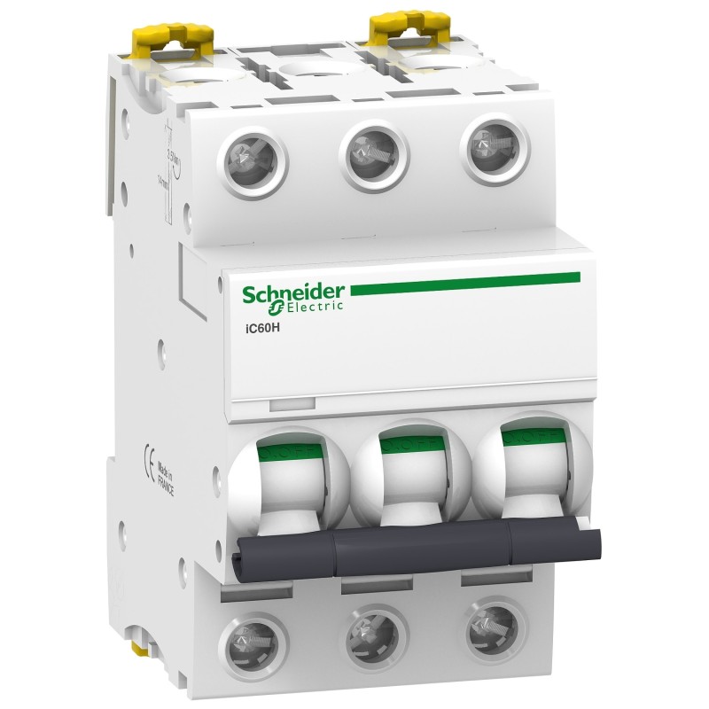 Schneider Electric Acti9 iC60 | Автоматичен прекъсвач | 3P, 32A, крива B Schneider Electric Acti9 iC60 | Автоматичен прекъсвач | 3P, 32A, крива B
