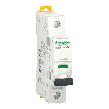 Schneider Electric Acti9 iC60 | Автоматичен прекъсвач | 1P, 32A, крива B Schneider Electric Acti9 iC60 | Автоматичен прекъсвач | 1P, 32A, крива B
