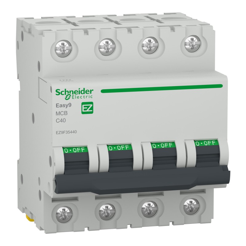 Schneider Electric Easy9 | Автоматичен прекъсвач | 4P, 40A, крива C Schneider Electric Easy9 | Автоматичен прекъсвач | 4P, 40A, крива C