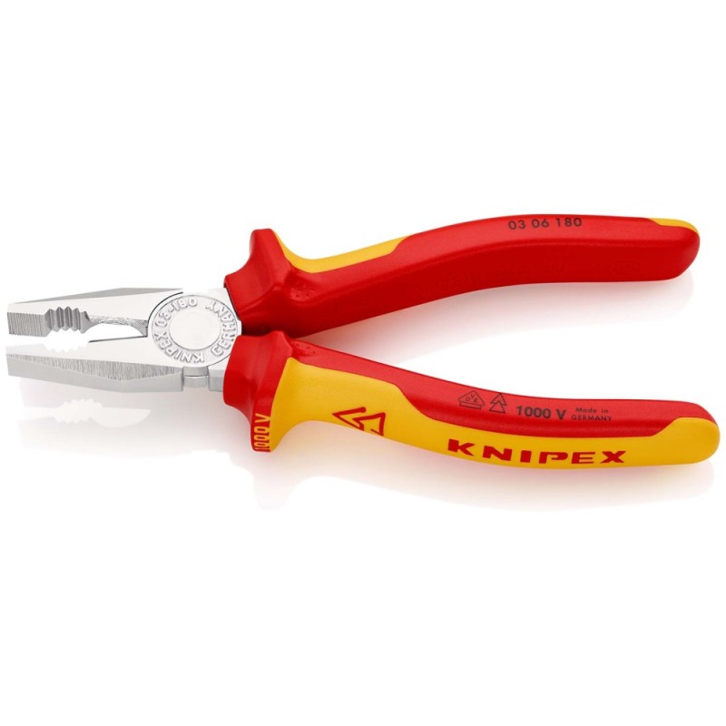 KNIPEX 03 06 180 | Комбинирани клещи VDE 1000V | 180 mm KNIPEX 03 06 180 | Комбинирани клещи VDE 1000V | 180 mm
