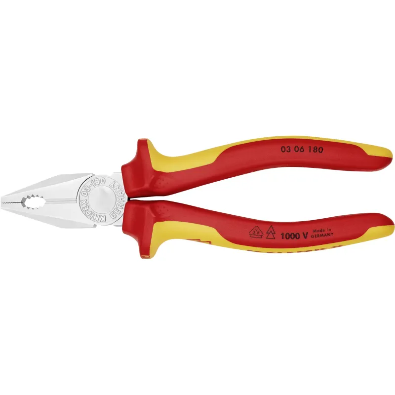 KNIPEX 03 06 180 | Комбинирани клещи VDE 1000V | 180 mm KNIPEX 03 06 180 | Комбинирани клещи VDE 1000V | 180 mm