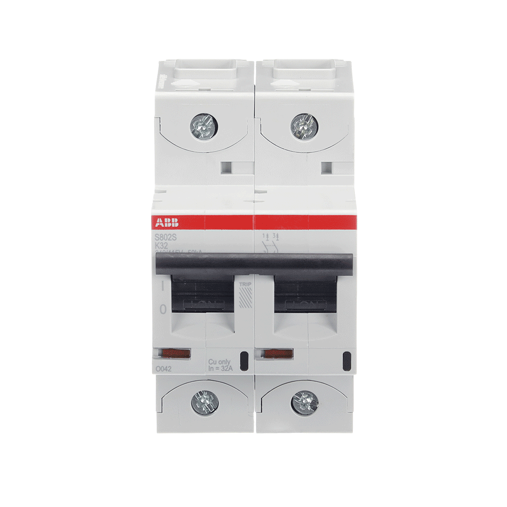 ABB S802S-K32 | Автоматичен прекъсвач | 2P, 32A, крива K ABB S802S-K32 | Автоматичен прекъсвач | 2P, 32A, крива K