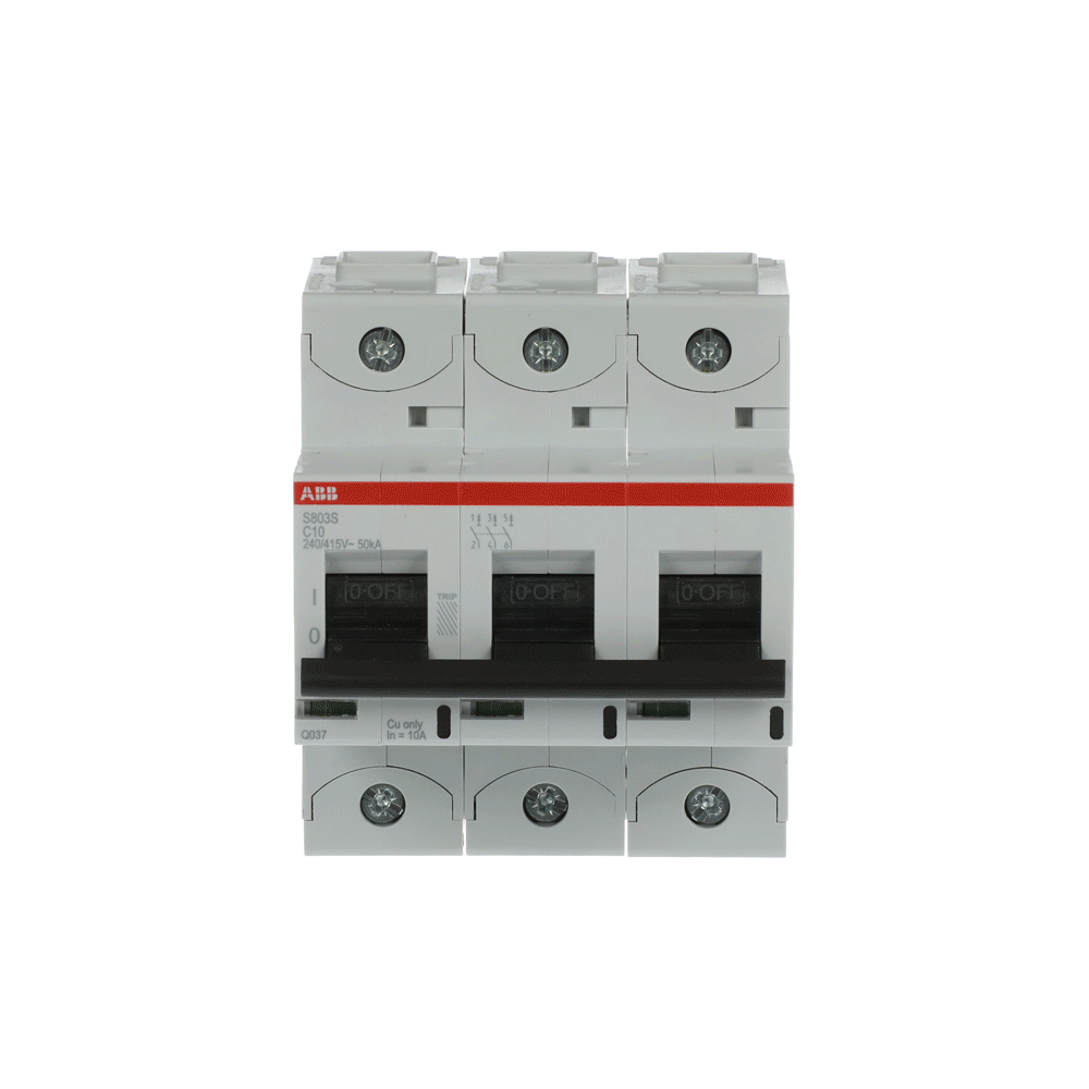 ABB S803S-C10 | Автоматичен прекъсвач | 3P, 10A, крива C