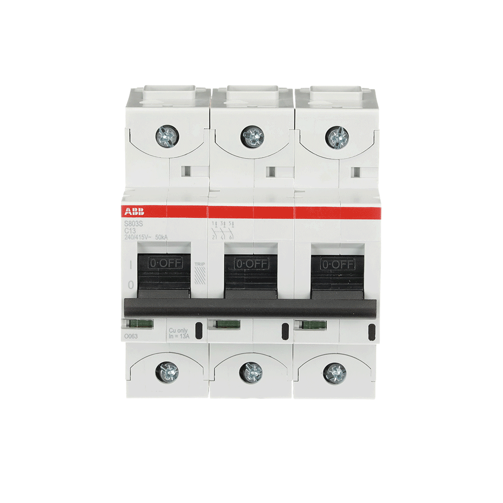 ABB S803S-C13 | Автоматичен прекъсвач | 3P, 13A, крива C