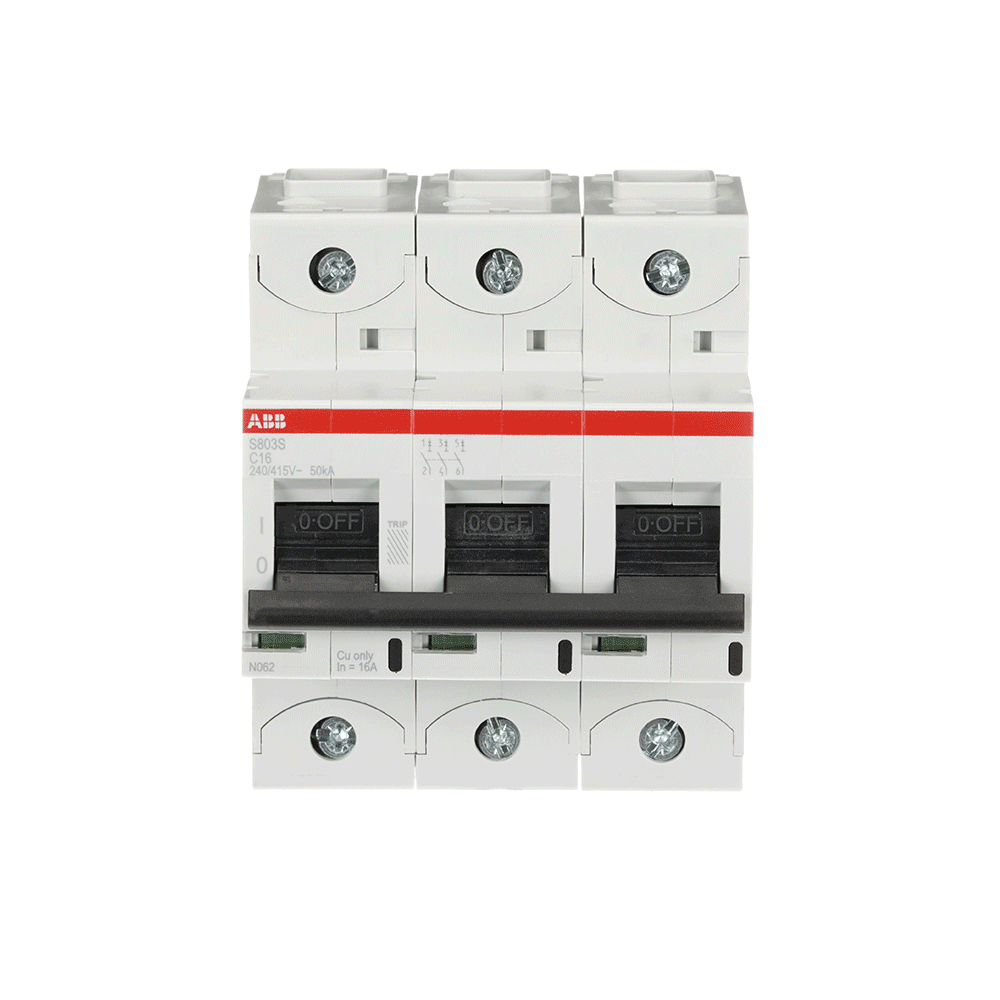 ABB S803S-C16 | Автоматичен прекъсвач | 3P, 16A, крива C