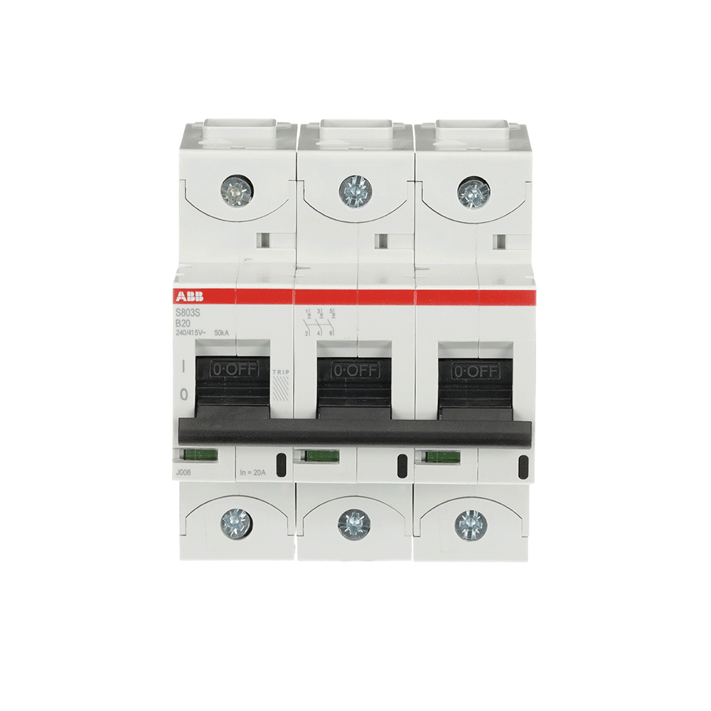 ABB S803S-B20 | Автоматичен прекъсвач | 3P, 20A, крива B
