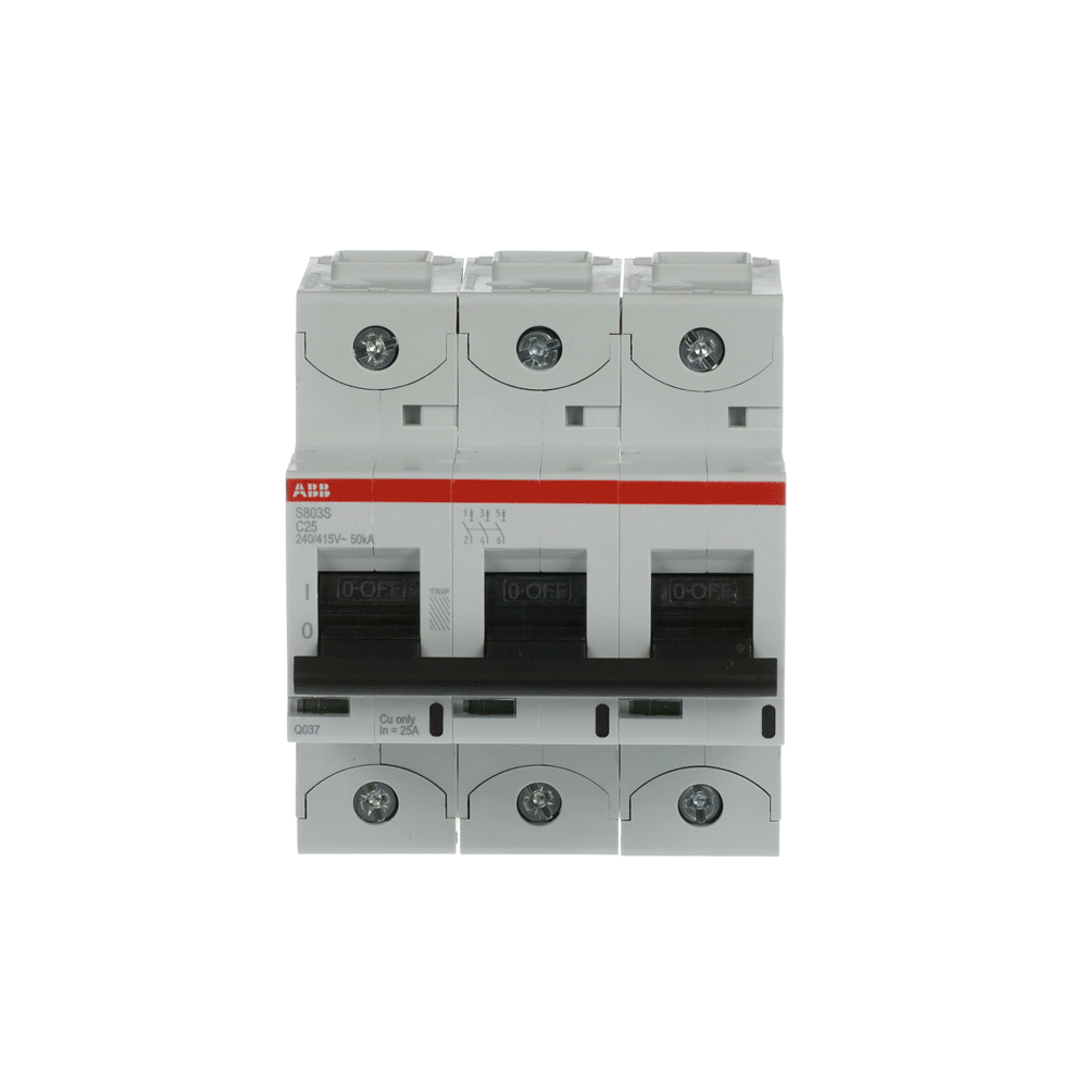 ABB S803S-C25 | Автоматичен прекъсвач | 3P, 25A, крива C